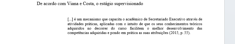 Citação após ajuste